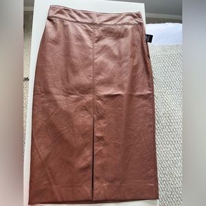 Aritzia Pegu Vegan Leather Skirt in Camel